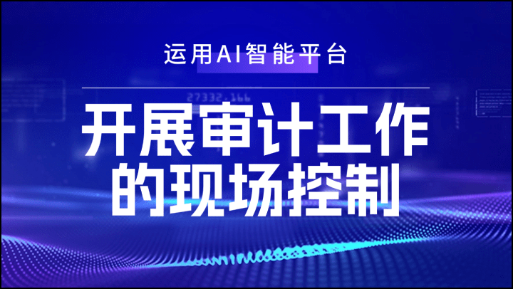 运用AI智能平台开展审计工作的现场控制